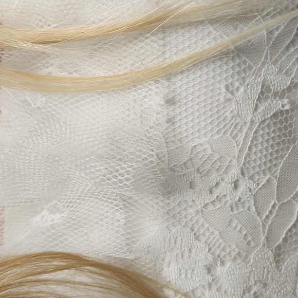 SIZE 8 white w/ pink & green floral 2 piece prom dress by Rachel Allan, no alter - Picture 10 of 13